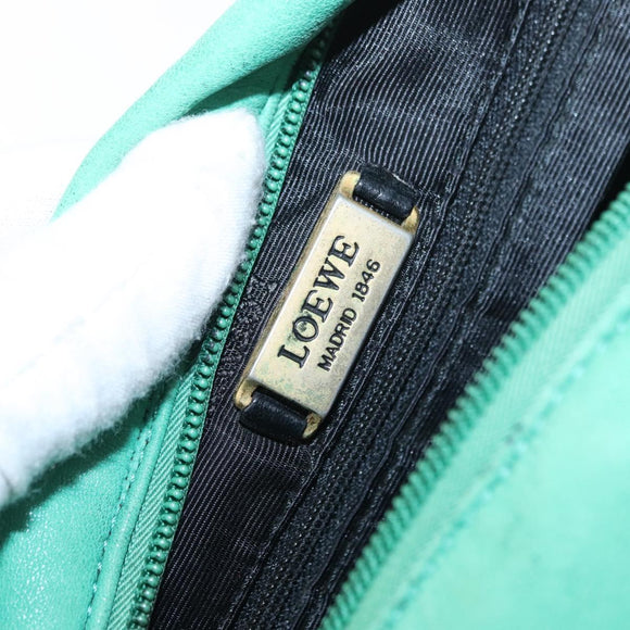 LOEWE Shoulder Bag Leather Green Auth mr1587