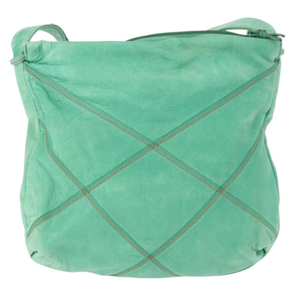 LOEWE Shoulder Bag Leather Green Auth mr1587