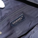 CHANEL New Travel Line Hand Bag Nylon Black Gold CC Auth mr1588-18