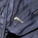 CHANEL New Travel Line Hand Bag Nylon Black Gold CC Auth mr1588-19