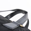 CHANEL New Travel Line Hand Bag Nylon Black Gold CC Auth mr1588-8