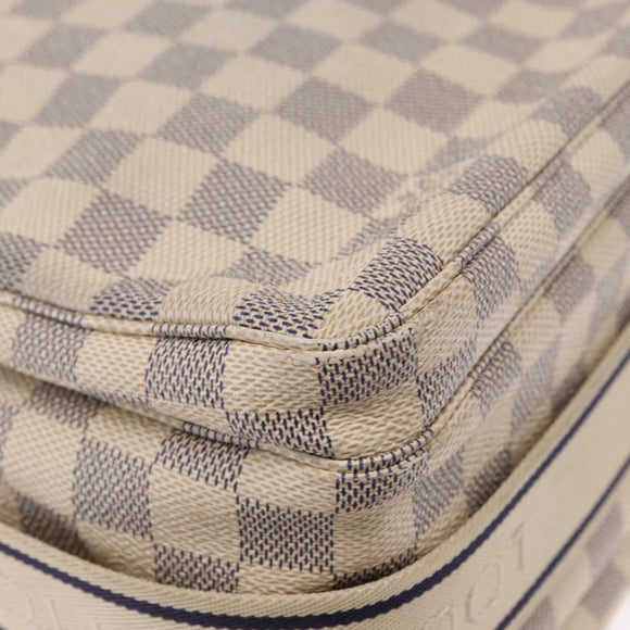 LOUIS VUITTON Damier Azur Naviglio Shoulder Bag N51189 LV Auth mr1589