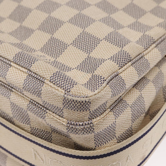 LOUIS VUITTON Damier Azur Naviglio Shoulder Bag N51189 LV Auth mr1589