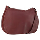 CARTIER Must Line Shoulder Bag Leather Bordeaux Gold Auth mr1590-1