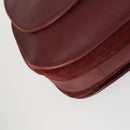 CARTIER Must Line Shoulder Bag Leather Bordeaux Gold Auth mr1590-11