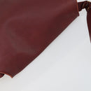 CARTIER Must Line Shoulder Bag Leather Bordeaux Gold Auth mr1590-6