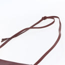 CARTIER Must Line Shoulder Bag Leather Bordeaux Gold Auth mr1591-8