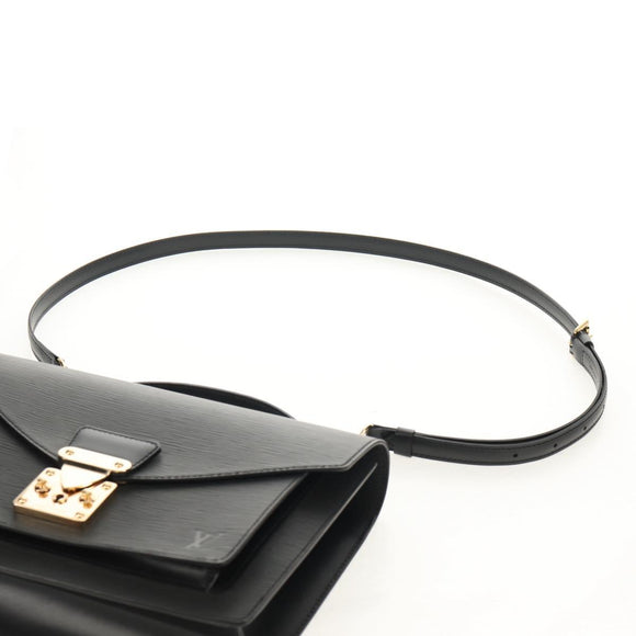 LOUIS VUITTON Epi Monceau 28 Hand Bag Black M52122 LV Auth mr1592A
