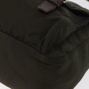 PRADA Shoulder Bag Nylon Khaki Silver Auth mr1593-11