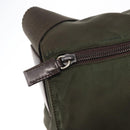 PRADA Shoulder Bag Nylon Khaki Silver Auth mr1593-17