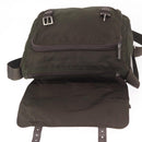 PRADA Shoulder Bag Nylon Khaki Silver Auth mr1593-18