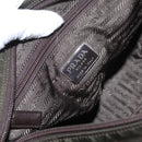 PRADA Shoulder Bag Nylon Khaki Silver Auth mr1593-21