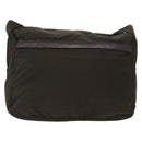 PRADA Shoulder Bag Nylon Khaki Silver Auth mr1593-3