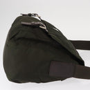 PRADA Shoulder Bag Nylon Khaki Silver Auth mr1593-4