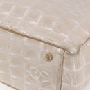 CHANEL New Travel Line Tote Bag Nylon Beige Gold CC Auth mr1594-12