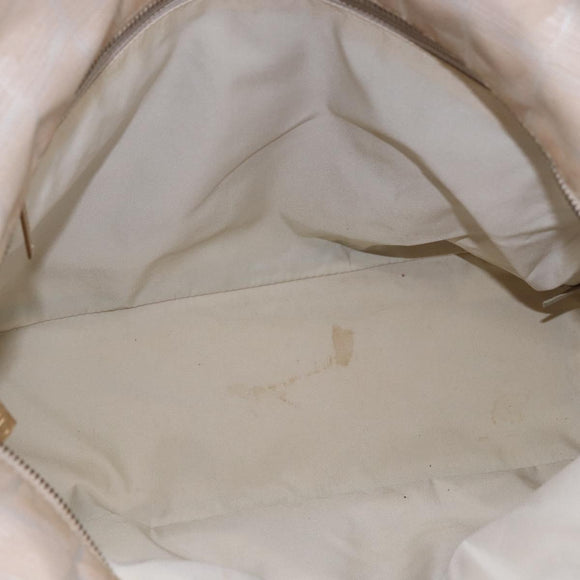 CHANEL New Travel Line Tote Bag Nylon Beige Gold CC Auth mr1594