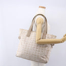 CHANEL New Travel Line Tote Bag Nylon Beige Gold CC Auth mr1594-23