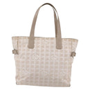 CHANEL New Travel Line Tote Bag Nylon Beige Gold CC Auth mr1594-3