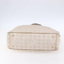 CHANEL New Travel Line Tote Bag Nylon Beige Gold CC Auth mr1594-9