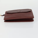 CARTIER Must Line Clutch Bag Leather 2 Set Bordeaux Auth mr1596-13