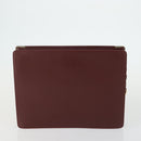 CARTIER Must Line Clutch Bag Leather 2 Set Bordeaux Auth mr1596-3