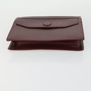 CARTIER Must Line Clutch Bag Leather 2 Set Bordeaux Auth mr1596-6