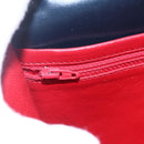 CELINE Clutch Bag Leather Black Gold Auth mr1597-14