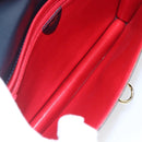 CELINE Clutch Bag Leather Black Gold Auth mr1597-15