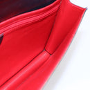 CELINE Clutch Bag Leather Black Gold Auth mr1597-16