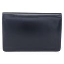 CELINE Clutch Bag Leather Black Gold Auth mr1597-3