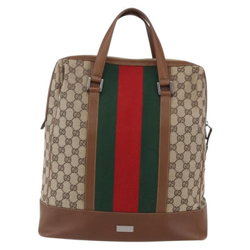 GUCCI GG Canvas Web Sherry Line special edition Hand Bag Beige Gold Auth mr1598 - 0