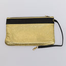 LOEWE Anagram Amazona 36 Hand Bag Vinyl Leather Black Gold Auth mr1599-20