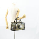 LOEWE Anagram Amazona 36 Hand Bag Vinyl Leather Black Gold Auth mr1599-22