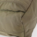 PRADA Shoulder Bag Nylon Khaki Silver Auth mr1600-15