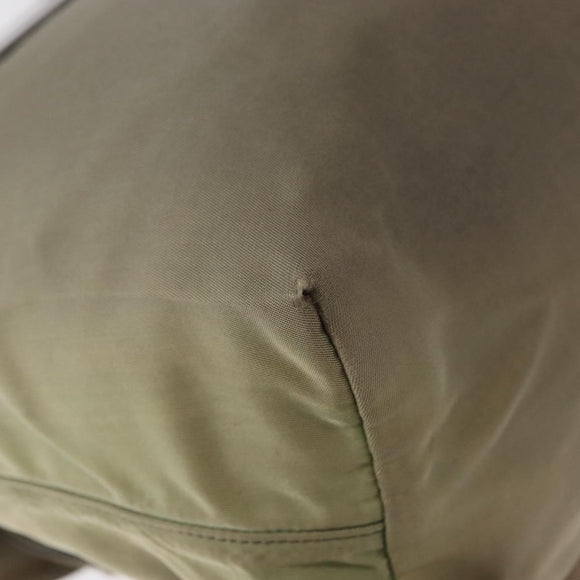 PRADA Shoulder Bag Nylon Khaki Silver Auth mr1600