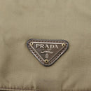 PRADA Shoulder Bag Nylon Khaki Silver Auth mr1600-19