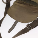 PRADA Shoulder Bag Nylon Khaki Silver Auth mr1600-22