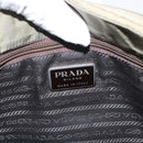 PRADA Shoulder Bag Nylon Khaki Silver Auth mr1600-23