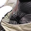 PRADA Shoulder Bag Nylon Khaki Silver Auth mr1600-26