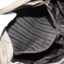 PRADA Shoulder Bag Nylon Khaki Silver Auth mr1600-27