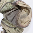 PRADA Shoulder Bag Nylon Khaki Silver Auth mr1600-28