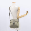 PRADA Shoulder Bag Nylon Khaki Silver Auth mr1600-29