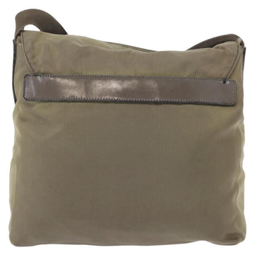 PRADA Shoulder Bag Nylon Khaki Silver Auth mr1600 - 0