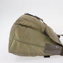 PRADA Shoulder Bag Nylon Khaki Silver Auth mr1600-3