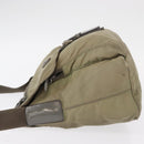 PRADA Shoulder Bag Nylon Khaki Silver Auth mr1600-4