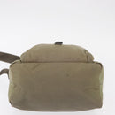 PRADA Shoulder Bag Nylon Khaki Silver Auth mr1600-5