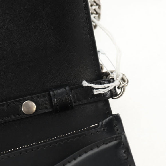 BALENCIAGA Adidas collaboration Chain Bag Leather Black 656050 Auth mr1601M