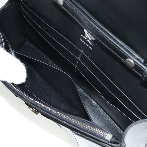 BALENCIAGA Adidas collaboration Chain Bag Leather Black 656050 Auth mr1601M