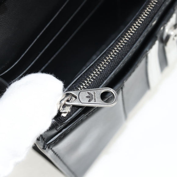 BALENCIAGA Adidas collaboration Chain Bag Leather Black 656050 Auth mr1601M