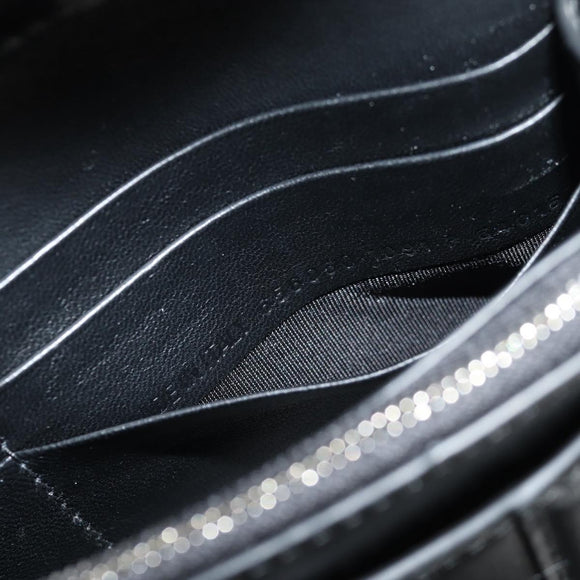 BALENCIAGA Adidas collaboration Chain Bag Leather Black 656050 Auth mr1601M